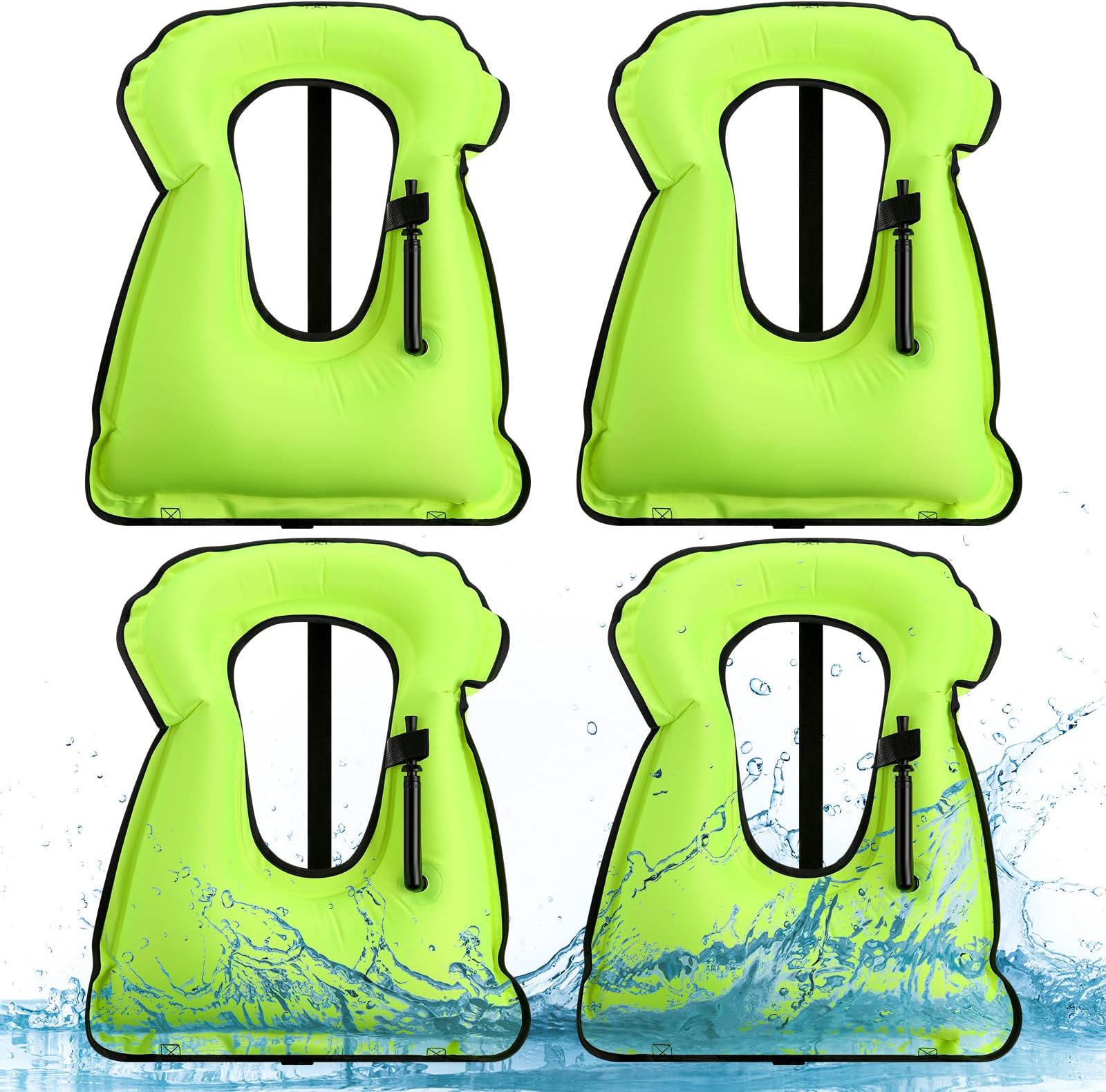 Jerify 4 Pcs Inflatable Swim Vest for Adults Portable Swim Vest Jackets Adjustable Diving Jackets for Adult Swimming Diving
