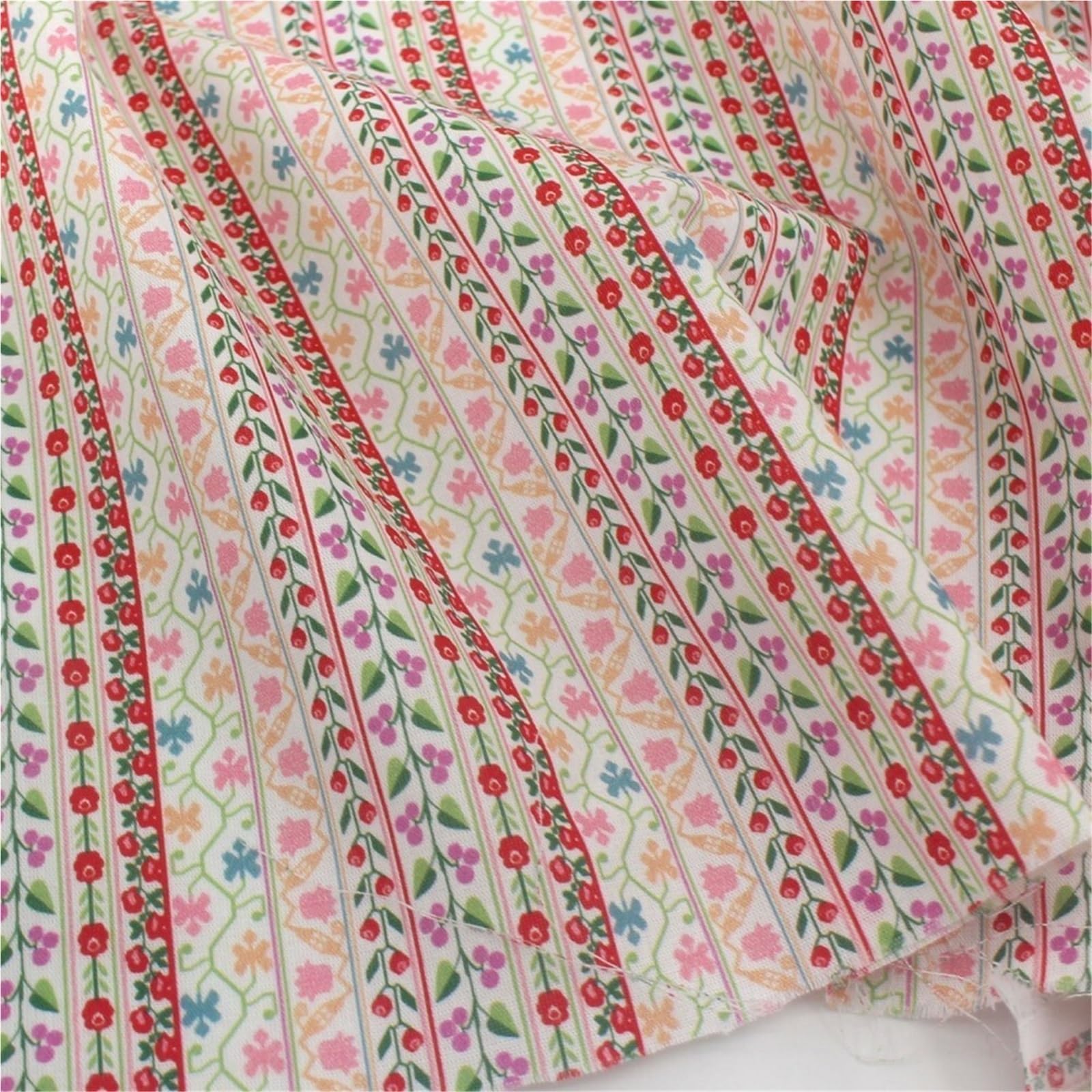 Tessuto Stampa Floreale 145x100 cm Stampa semplice, strisce floreali, abiti in cotone, pantaloni, tessuti fatti a mano for abbigliamento, stoffa da cucire(145x200cm)