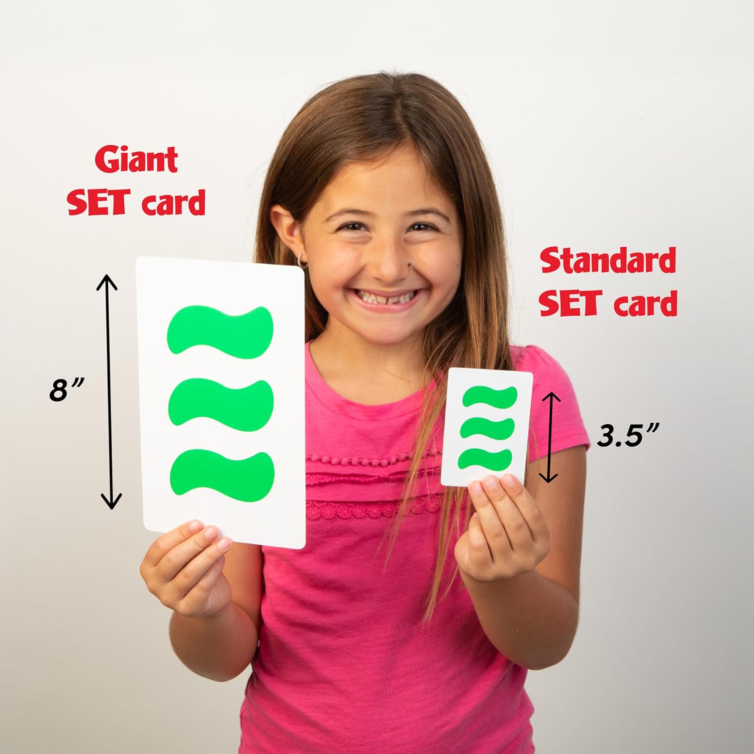 Set Giant Card Games for Kids - Jumbo Playing Cards, Matching Game, Learning Games, Fun Family Games, Game Night, Travel Games, Multi-Player Card Game of Visual Perception, Ages 6+