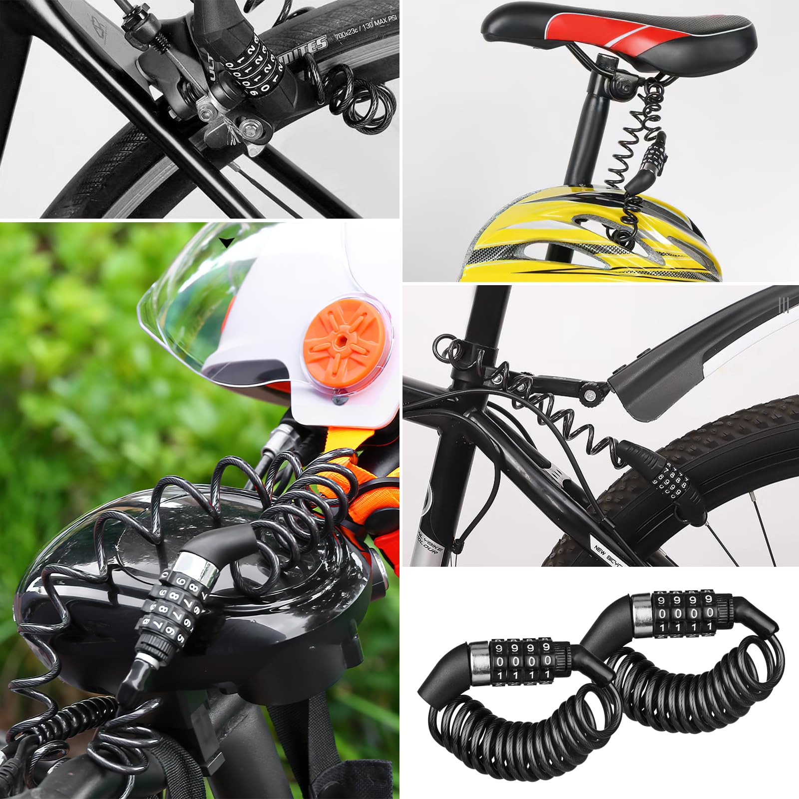 Lucchetto Per Monopattino E Bici - Catena Spessa 8mm, Con Borsa Impermeabile - Foto 6