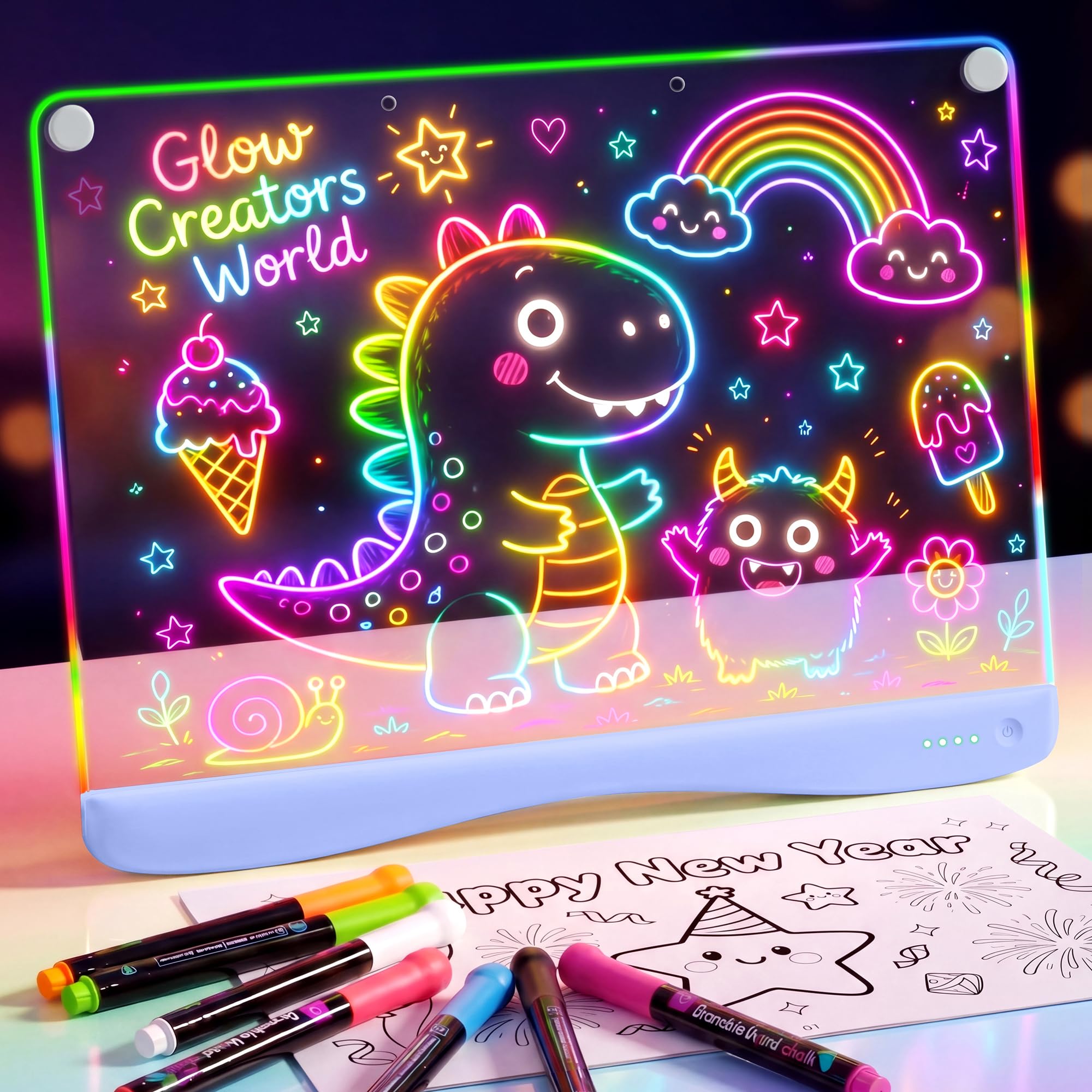 16 inch Rechargeable LED Drawing Board for Kids with 9 Lighting Modes