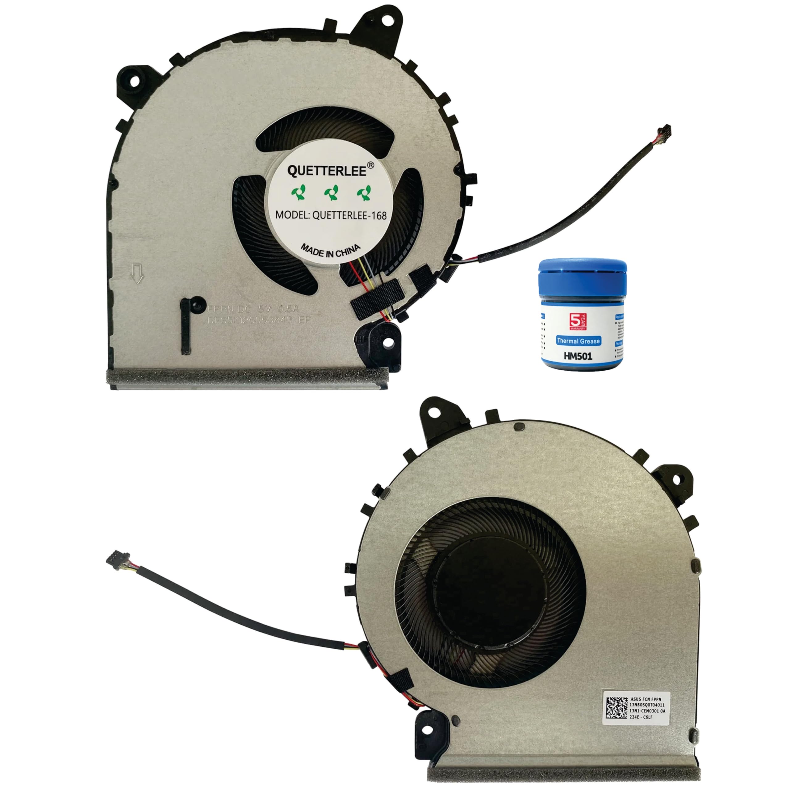 Replacement Internal CPU Cooling Fan for ASUS Laptop X415 X515 X415U X415F X415FA X515U X515F X515FJ X515UA (4pin). Comes With Complimentary MH501 Thermal Greasen (Cooling paste).-image-6