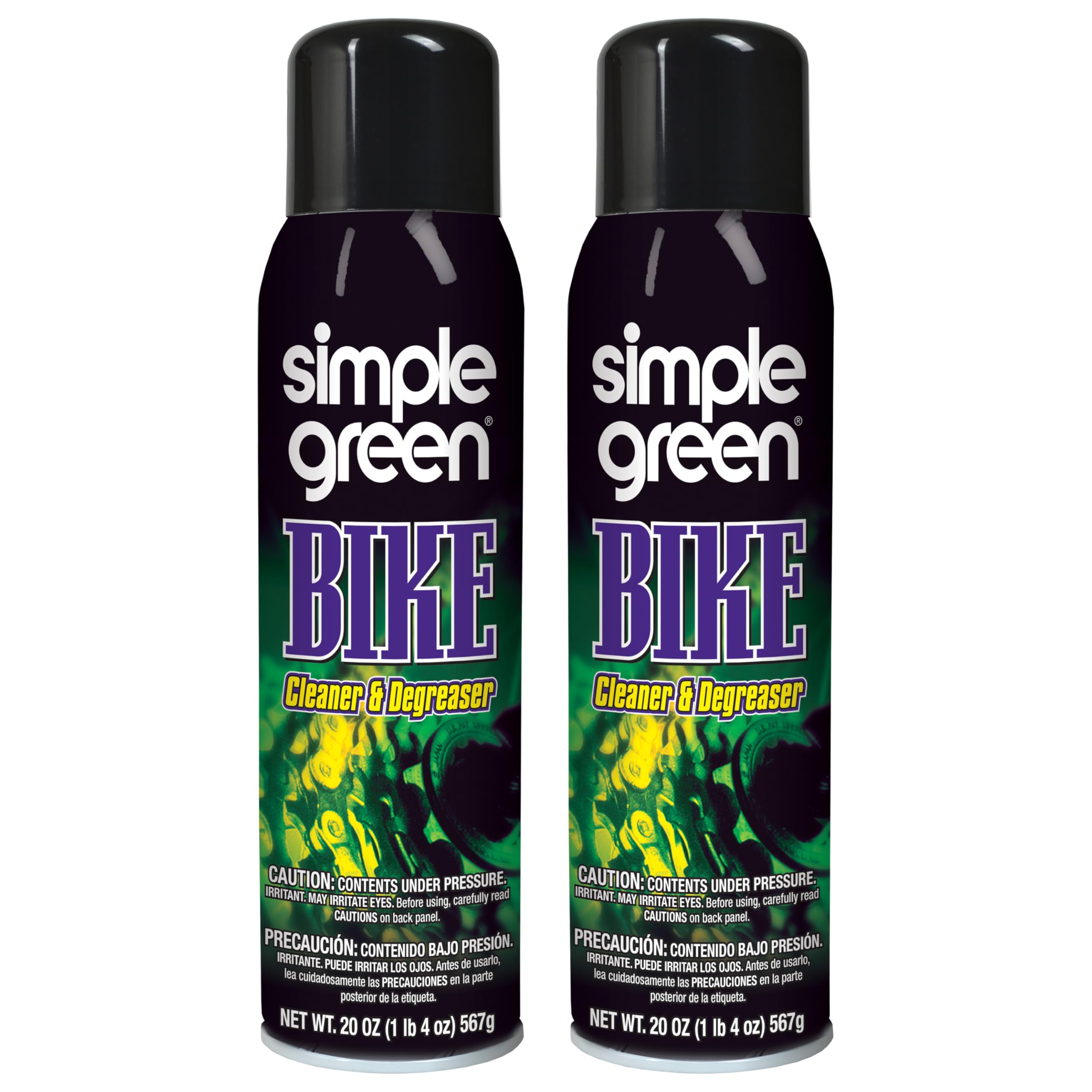 Simple Green Bike 20oz Aerosol Cleaner and Degreaser (2 Pack)