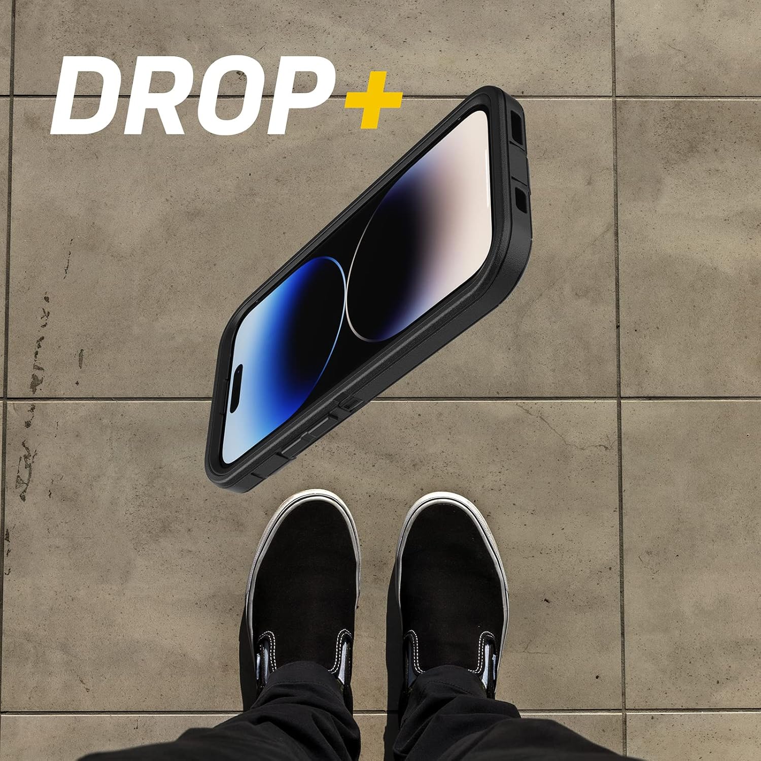 OtterBox iPhone 14 Pro (ONLY) Defender Series Case - Black, Rugged & Durable, with Port Protection, Includes Holster Clip Kickstand