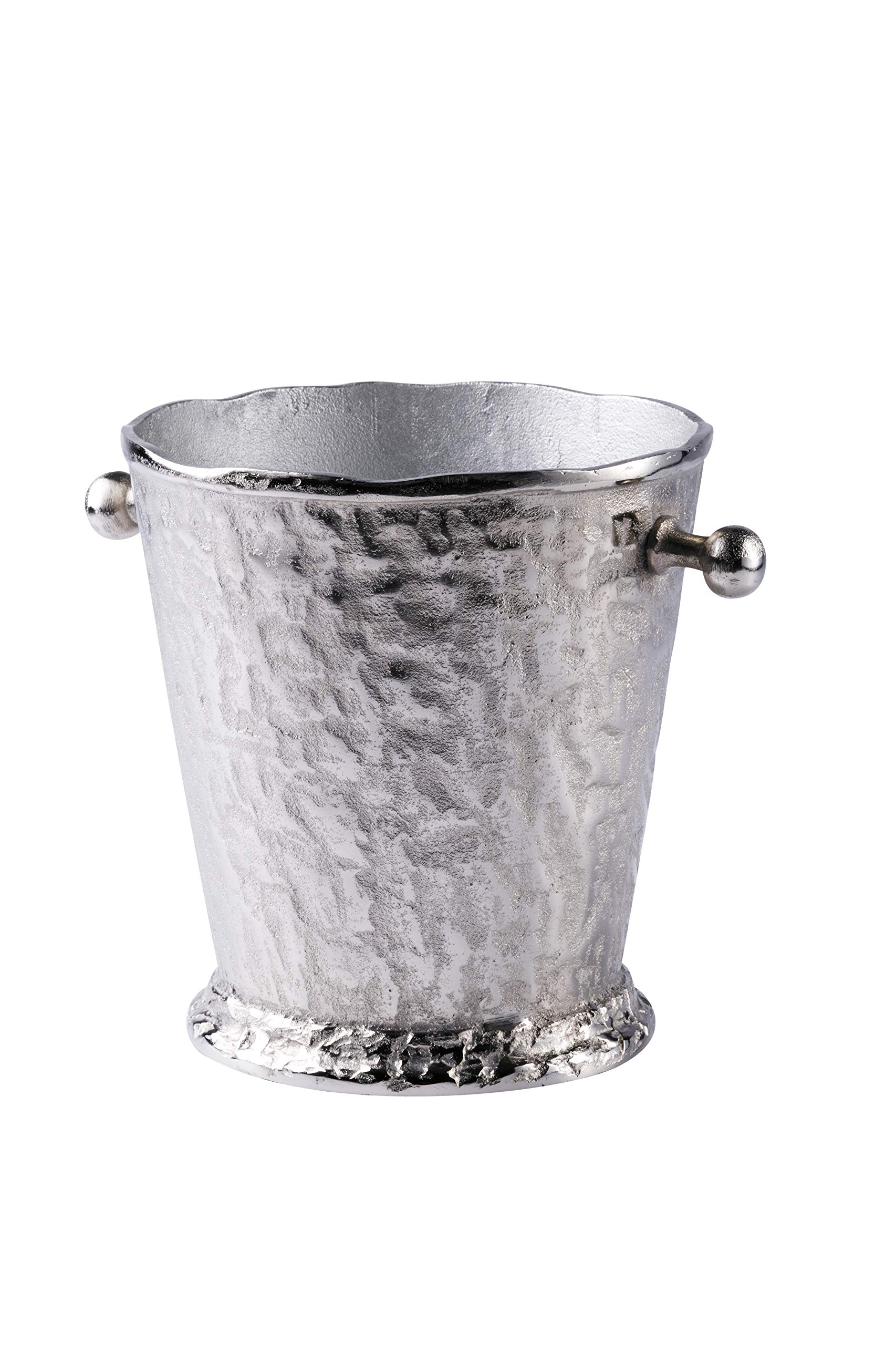 Champagnerkühler, Weinkühler, Flaschenkühler, Getränkekühler, Sektkühler, Metall Aluminium, Silber, Party - Kühler für Sekt, Wein und Champagner - 29 cm