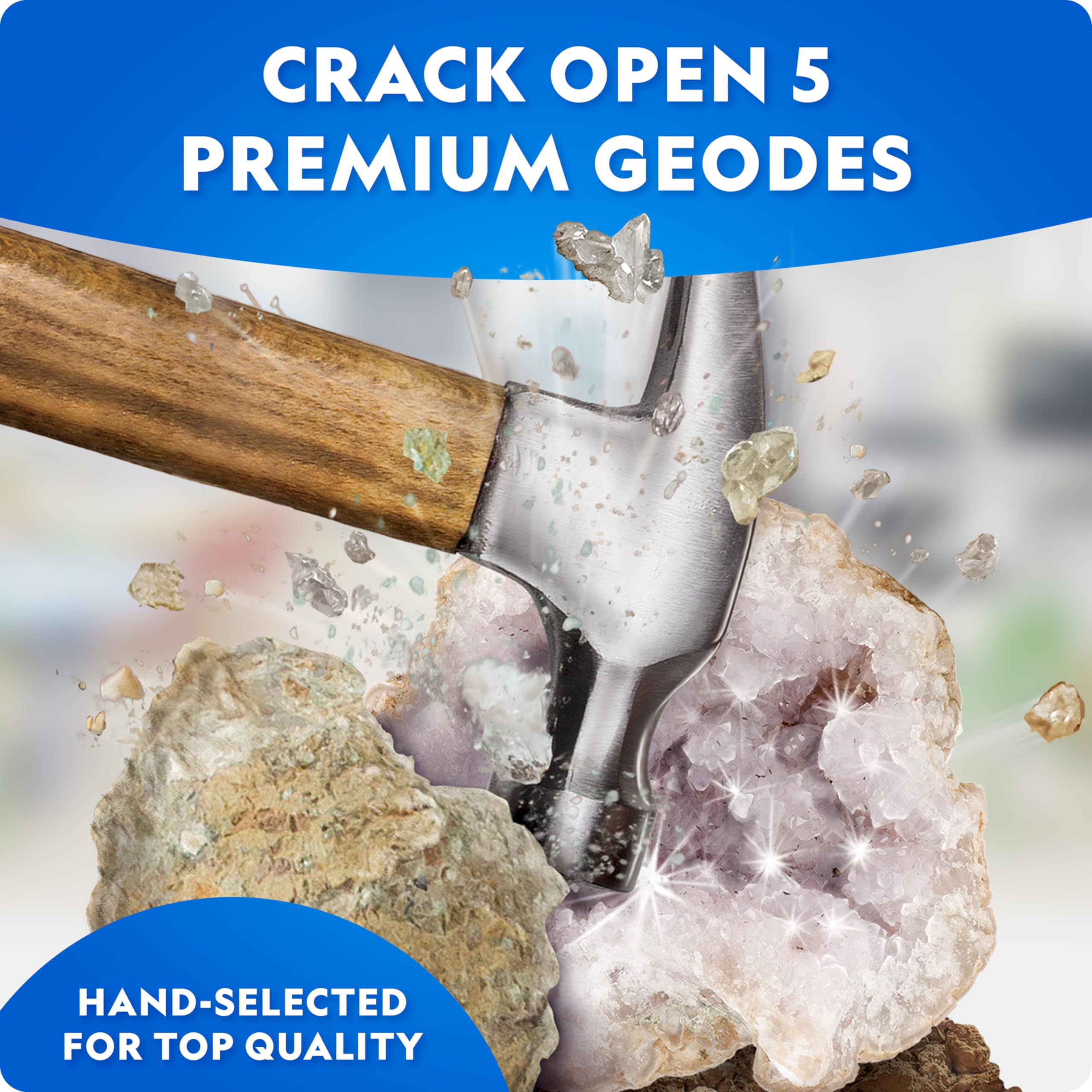 NATIONAL GEOGRAPHIC Break Open 5 Jumbo Geodes Science Kit, STEM Science Gift for Boys & Girls - Image 2