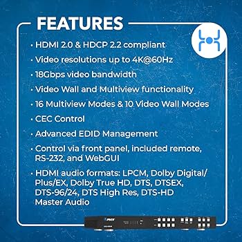 Amazon.com: OREI 4K 4x4 HDMI Matrix Video Wall Controller Amazon.com: OREI 4K 4x4 HDMI Matrix Video Wall Controller
