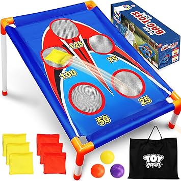 TOY Life Bean Bags Toss Carnival Games, Cornhole, Outdoor Toys for Kids Ages 4-8, Backyard Game Sports & Outdoor Play, Outside Toys for Ages 5-7, Family Lawn Yard Games Birthday Party, Gift for Bo...
