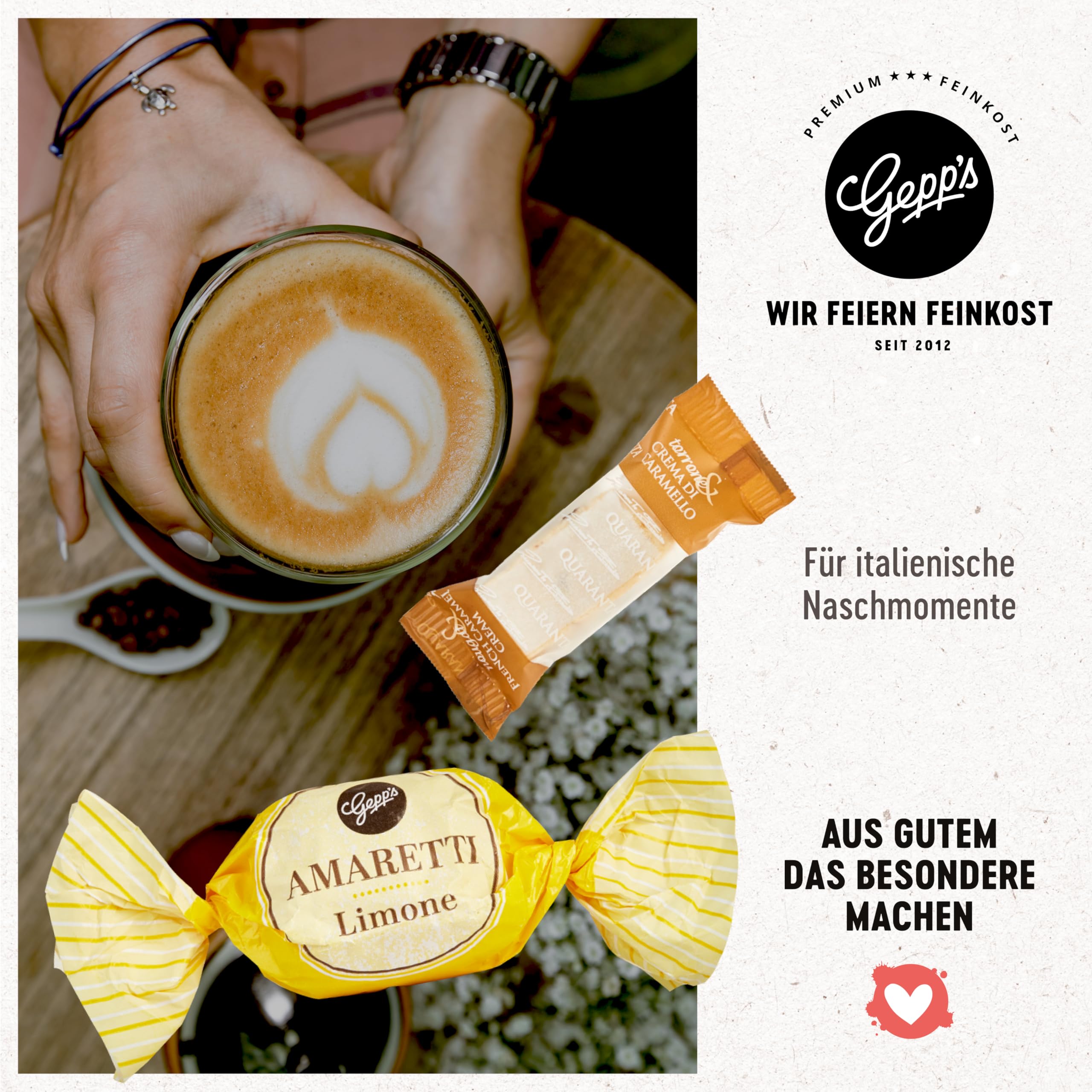 Gepp’s Feinkost Happy Birthday Geschenkset Gourmet Geschenk-Set mit handgemachter Pasta, Pesto-Rosso Gewürz, Bio Alleskönner Gewürz & Basilikumöl