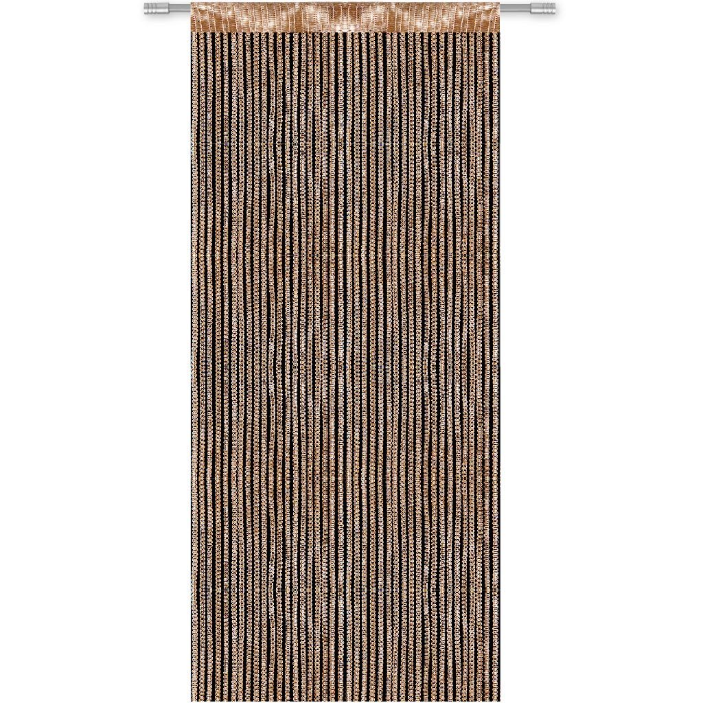 Rideau De Porte à Fils Métallisés 90x250cm - Argenté/gris Clair - Polyester, Passe-tringle, Translucide