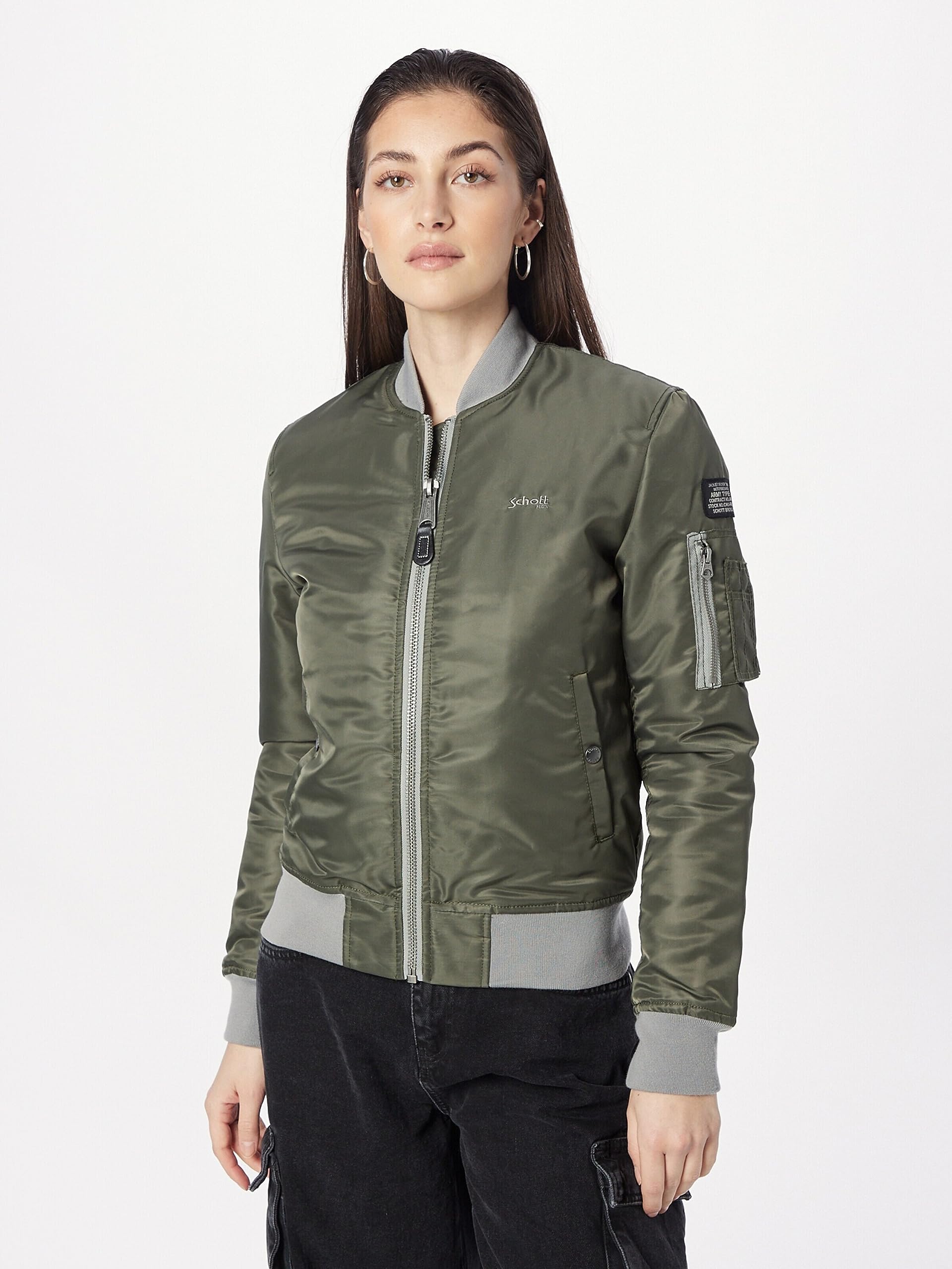 Schott NYC AIRFORCEWRS Kurtka Bomber Schott, Sage Khaki, M Dorosły