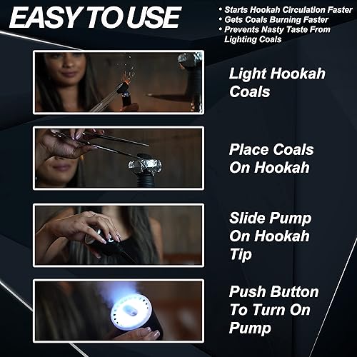 Miniatura 4 de Aspiradora de iniciación de narguile de agua accesorios de narguile eléctrica bomba de narguile de narguile de agua recargable de varias velocidades