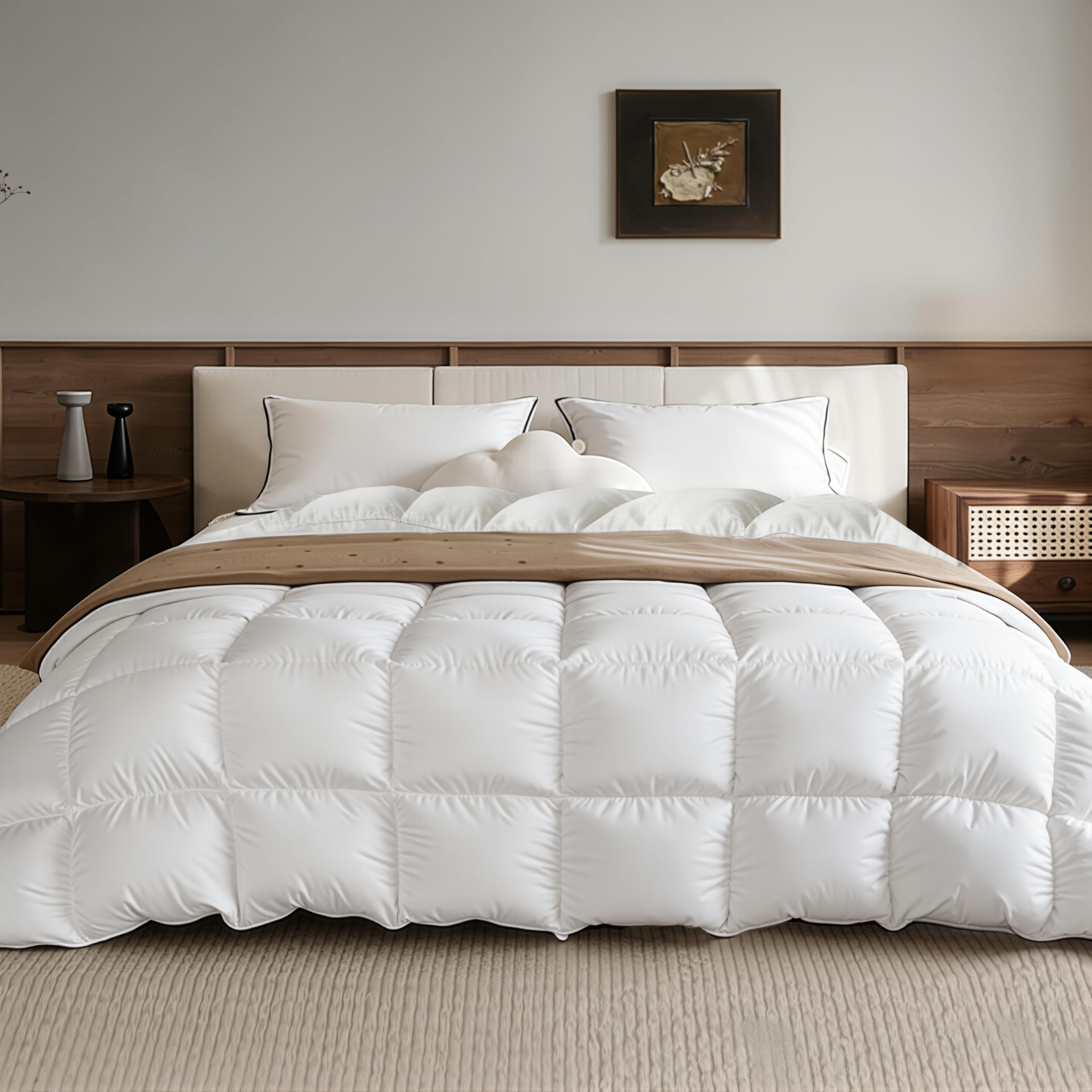 DOWNFORT Luxury Goose Feather Down Fiber Comforter