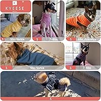 Vista 5 de KYEESE Paquete de 2 Suéteres para Perros Abrigos Cálidos para Mascotas Suéteres Suaves para Perros para Perros Pequeños Machos Ropa Elástica para 2#
