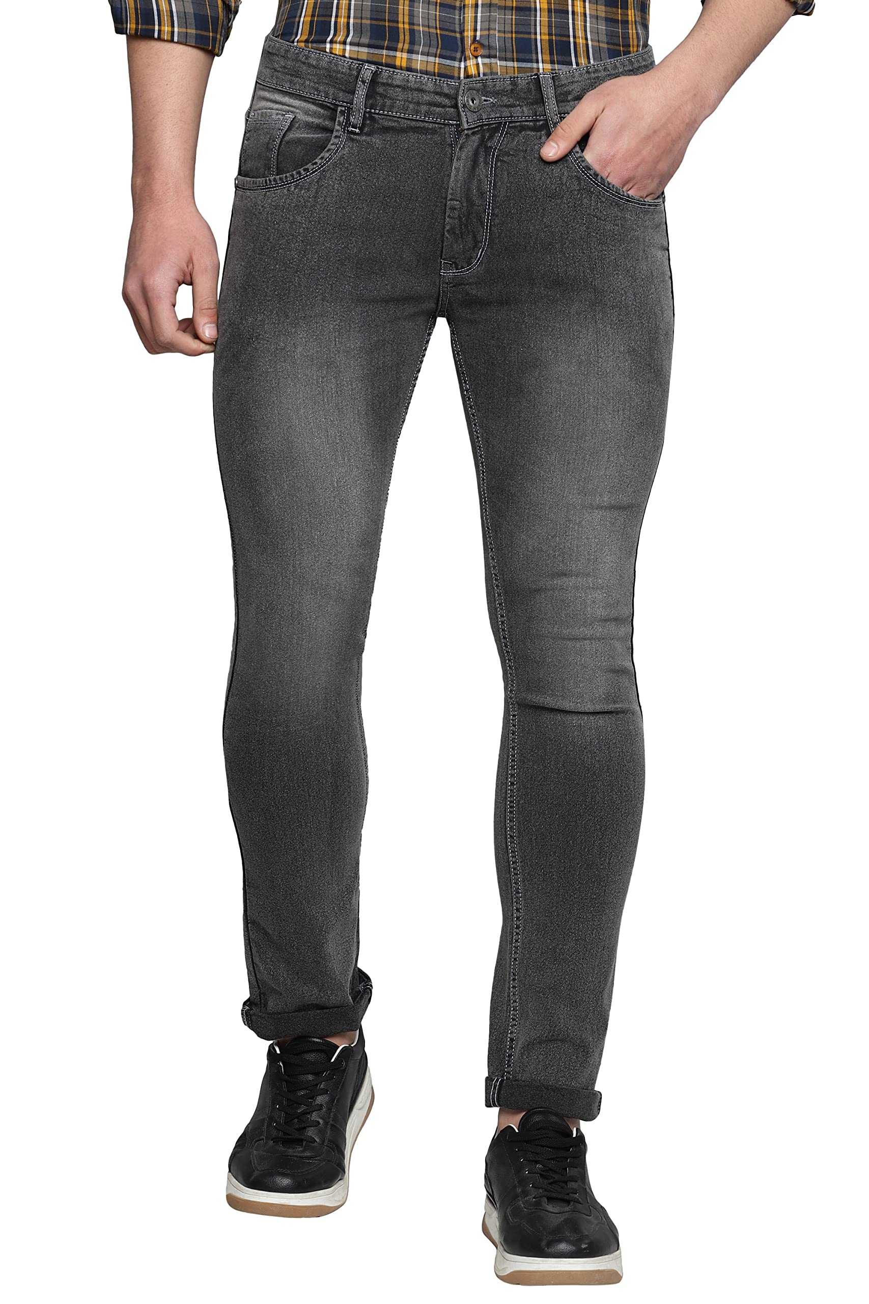 Allen CooperSlim Mid Rise Stretchable Denim Jeans for Men