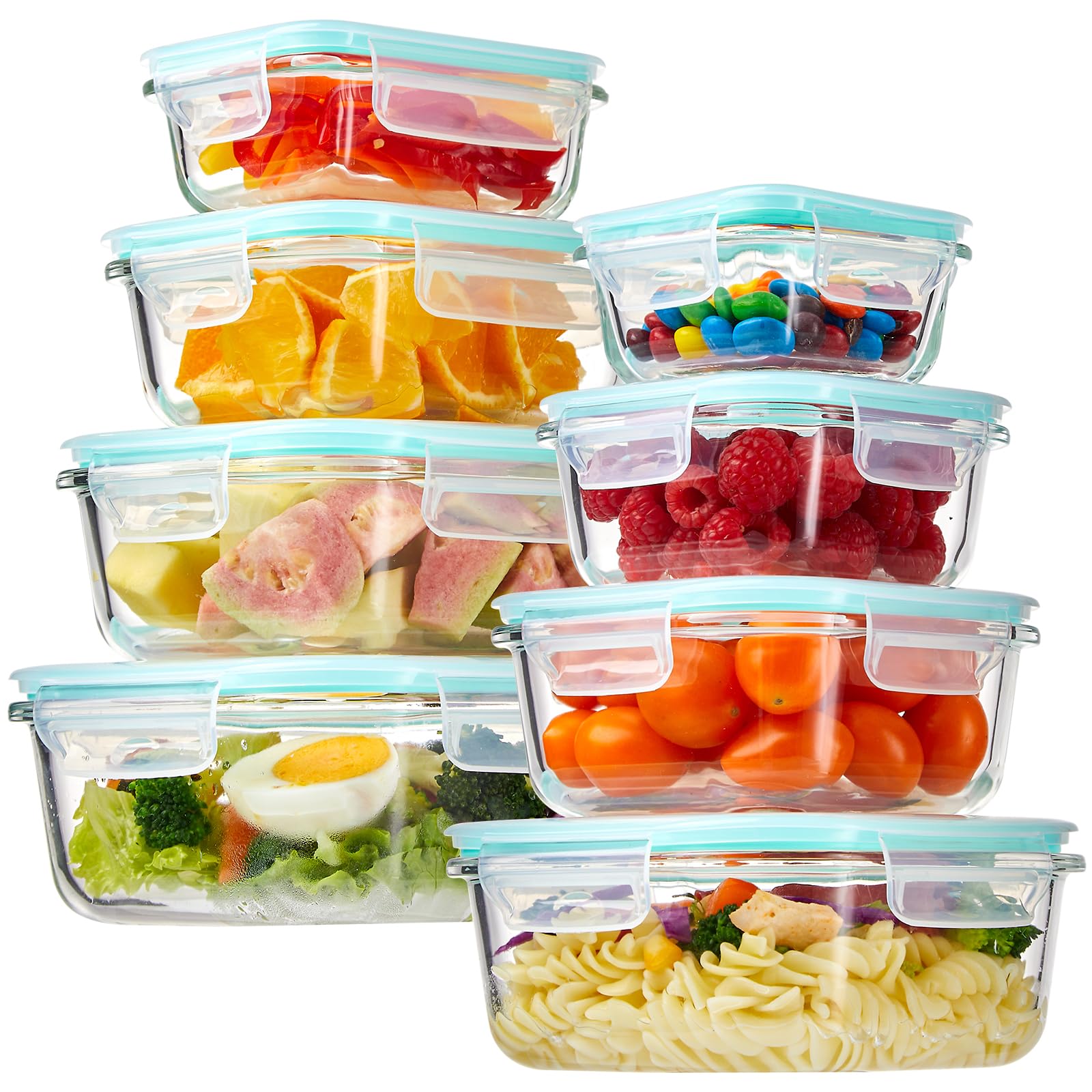 YUNCANG 8 Pack Glass Food Storage Containers with Lids – $19.99
