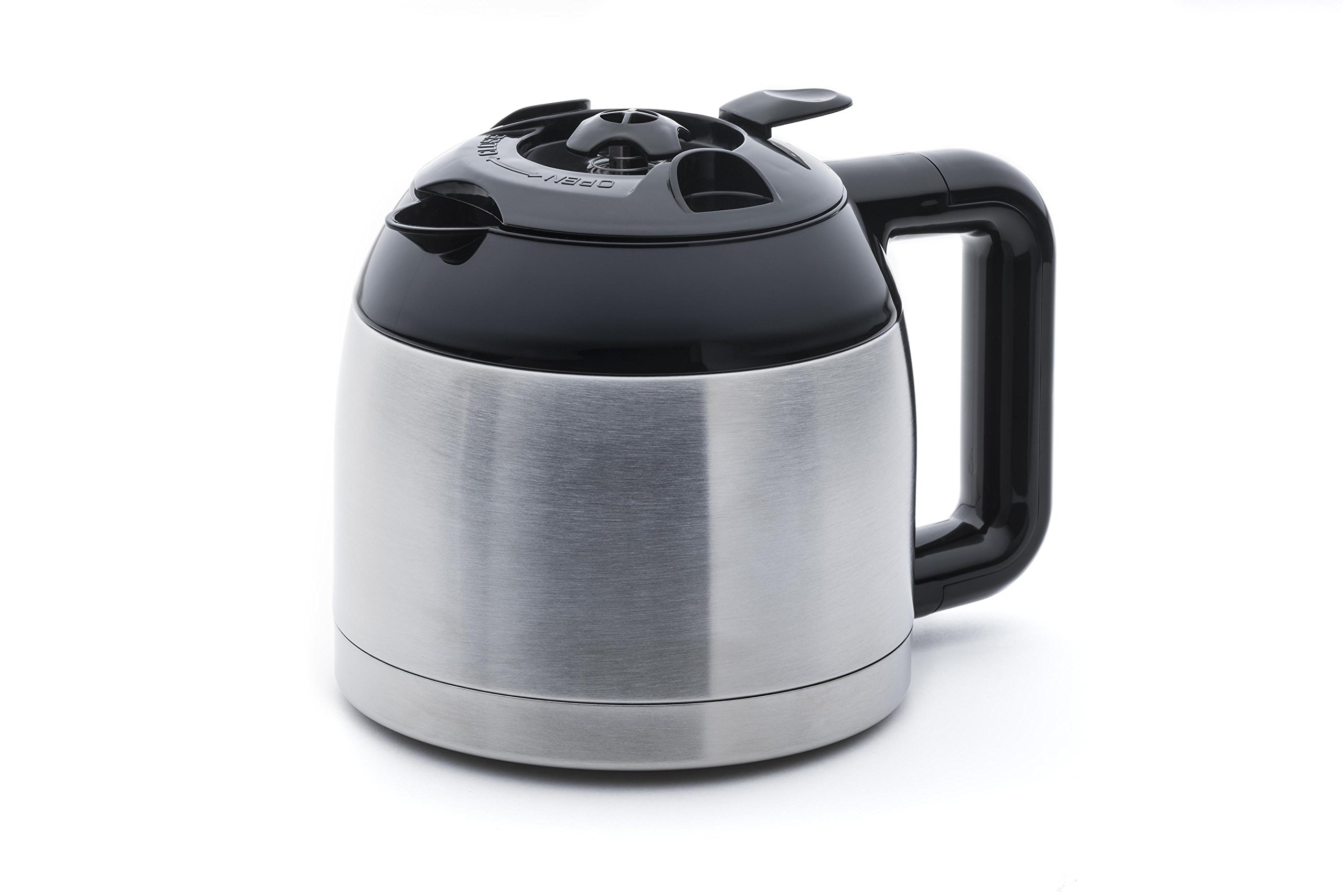 Senya cafetière électrique programmable Inox Hot Coffee, verseuse isotherme en acier inoxydable, fonction sélecteur d’arôme, maintien au chaud, 1,2L, 800W, SYBF-CM025