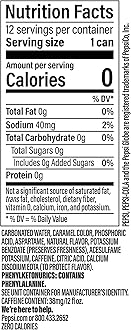 Pepsi Zero Sugar Cola Soda, 12 Fl Oz Cans (Pack of 12)