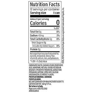 Pepsi Zero Sugar Cola Soda, 12 Fl Oz Cans (Pack of 12)