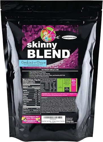 Skinny Blend - Batido de proteínas de mejor sabor para mujeres, batidos delgados y rápidos para perder peso, reemplazo de comida, desayuno bajo en
