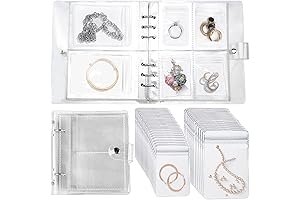 Falling Dew Transparent Jewelry Storage Book Organizer