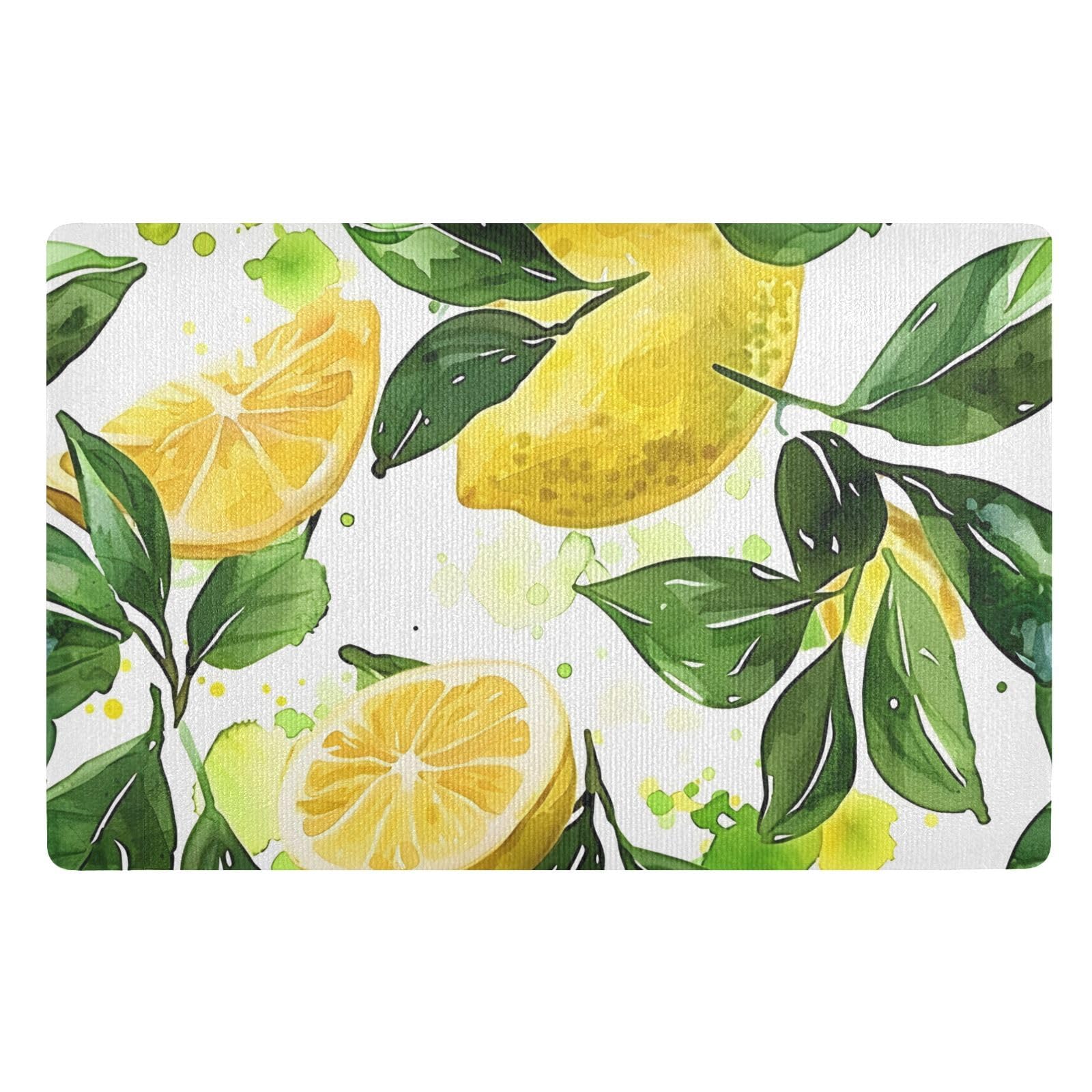 Paillasson intérieur motif citrons pour une entrée accueillante et propre