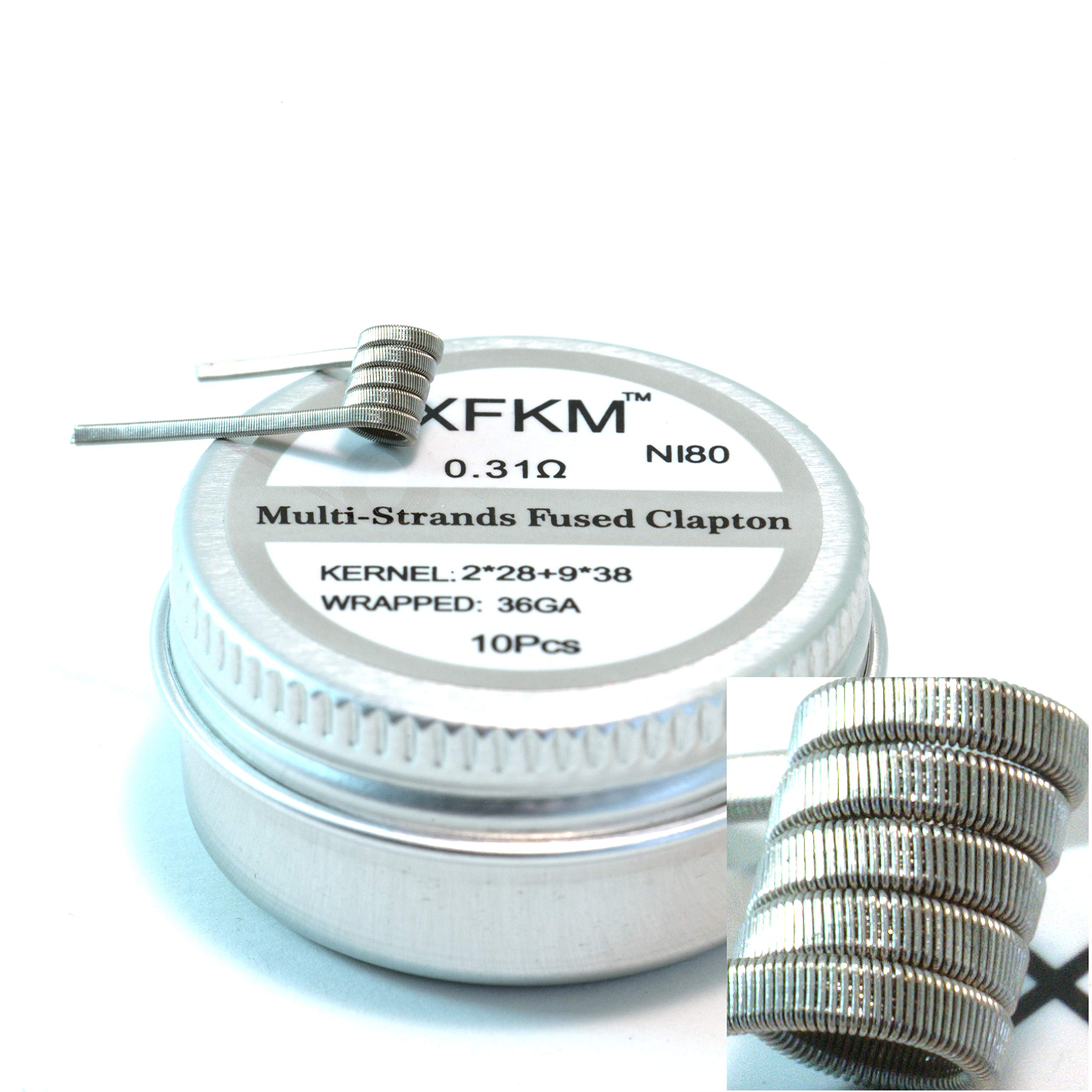 XFKM Prebuilt Coil Ready-to-Use Wire, RDA,RBA,RTA Ni80