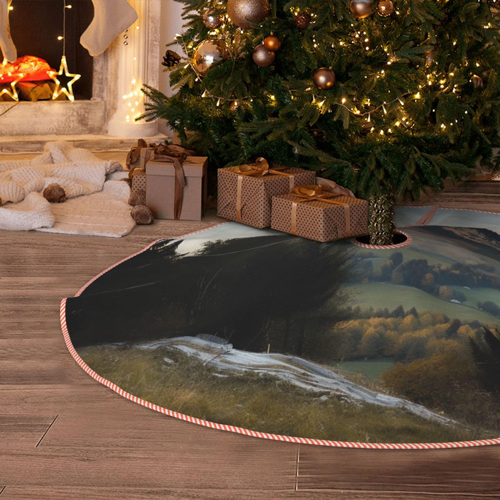 Weiße Plüsch Baumdecke 78cm Rund YSUVIN Weihnachtsbaum Rock Weiß 78cm - Plüsch Baumdecke Mit Klettverschluss Weihnachtsbaum Ständer Abdeckung