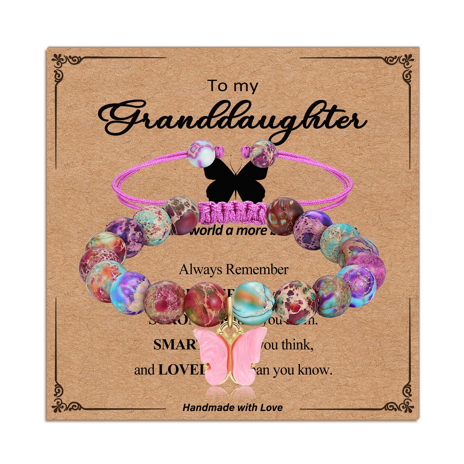 4-12 Year Old Girl Birthday Gifts, Adjustable Pink White Pearl Beaded Bracelet for Teen Girls, 4-12th Happy Birthday Christmas Graduation Gifts for Daughter Granddaughter Niece