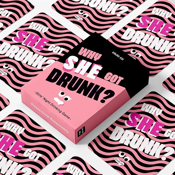 KAWAII KOI Girls Night Party Drinking Games - Bachelorette Party Favors & Card Games for Ladies' Nights - Fun Board Games for Girls Night Out & Bachelorette Party 21st Birthday Party