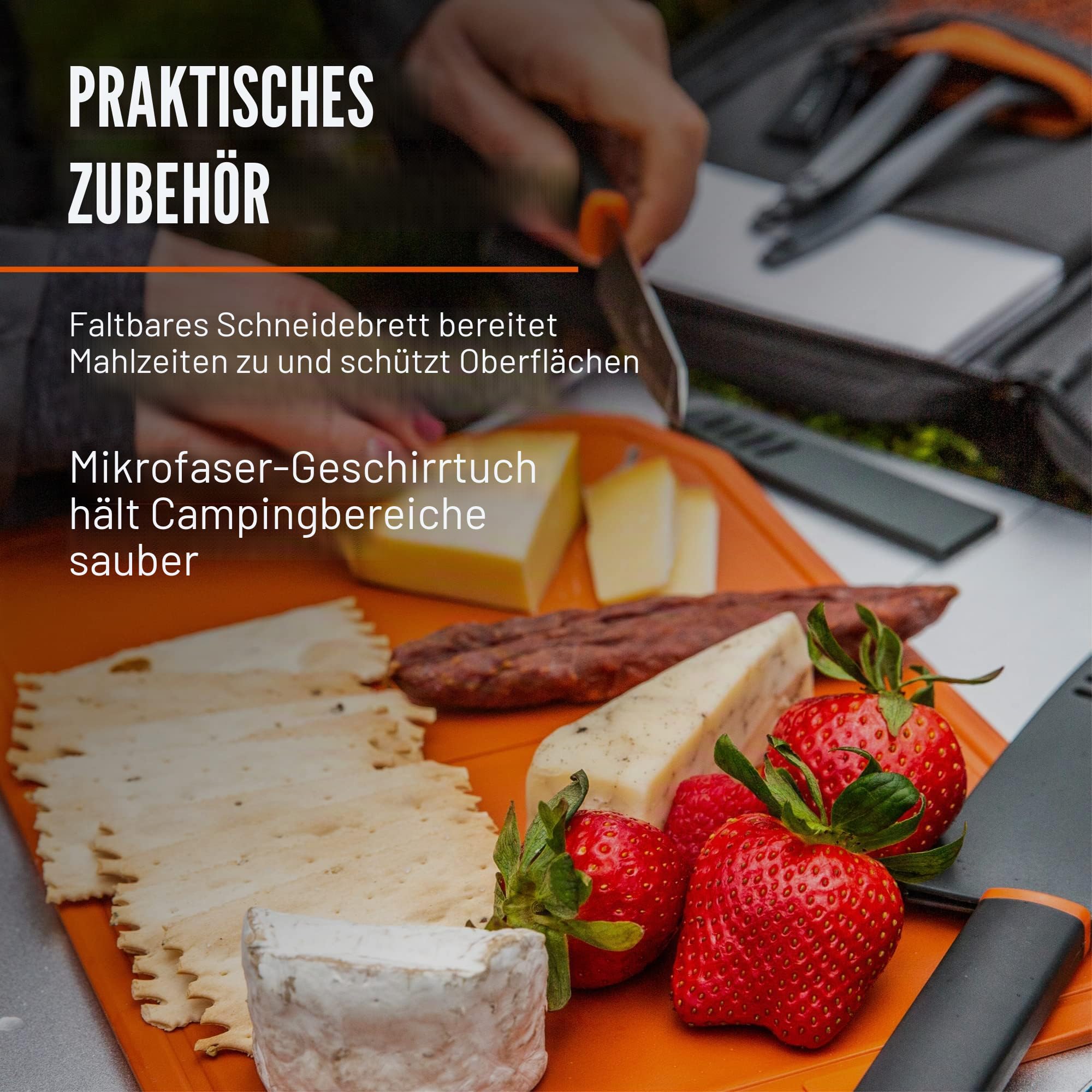GSI 90105 Outdoors Santoku Knife Messerset, Unisex, Erwachsene, mehrfarbig, Einheitsgröße