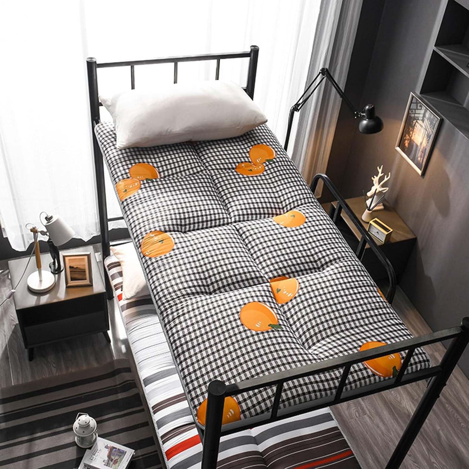 Japanische Faltbare Tatami Matratzenmatte Japanische Futon-Bodenmatratze Klappbett Tragbare Camping Matratze rutschfeste Bodenliege Schlafsofa für Heim Schlafsaal,A,90x200cm