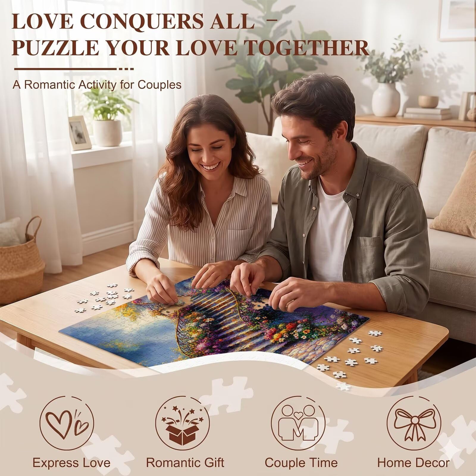 rêve Paysage Puzzle 1500 Pièces pour Adultes, Format 87 x 57 cm, Challenge Casse-Tête de Famille, Loisirs Créatifs et Relaxation, Pièces Robustes avec Lettres au Dos, Décor Murale Salon f0-786