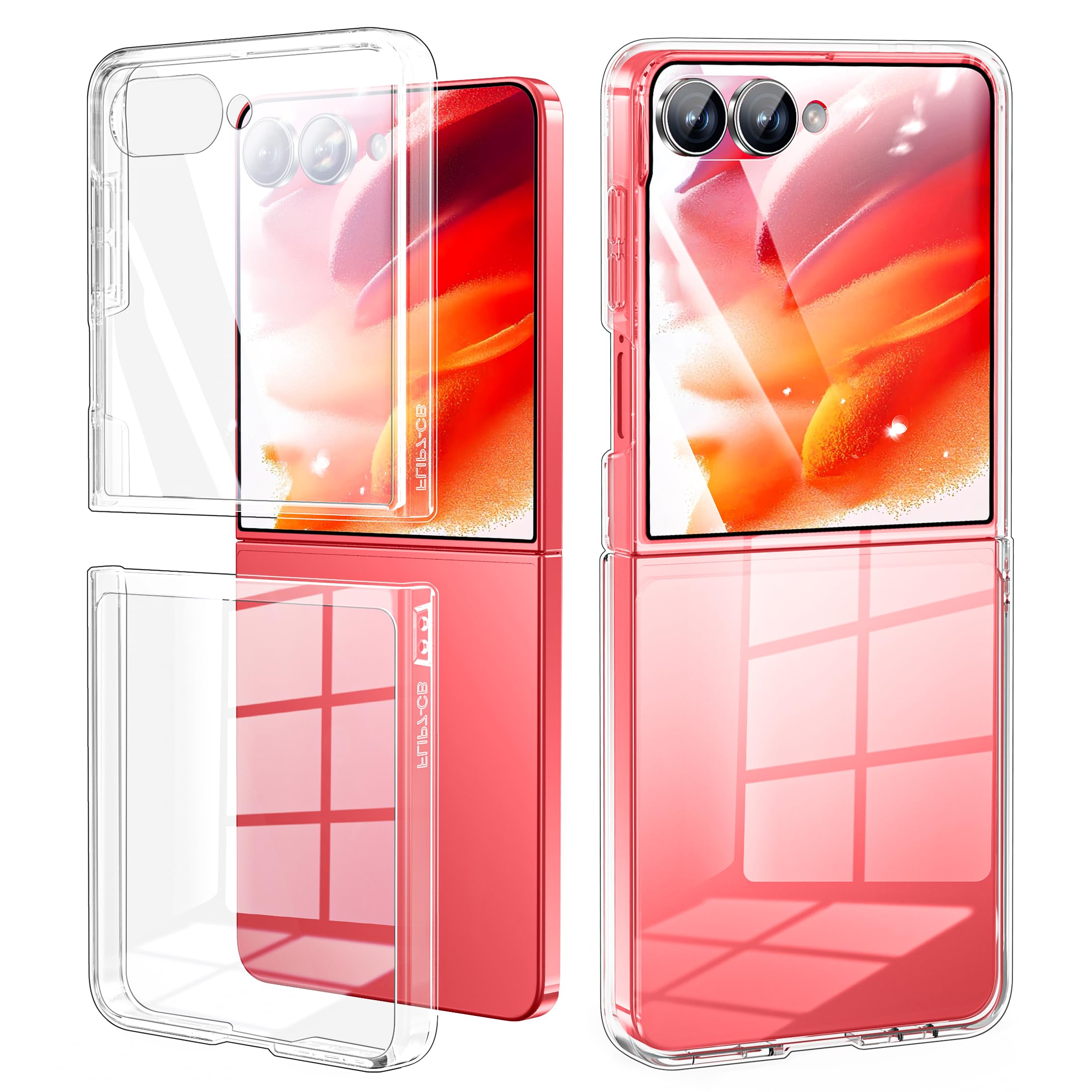 Digital Slim Fluffy Optic 新品　未開封 Galaxy Z Flip4ケース Thin Flex 耐衝撃 スパークルパープルエクシング