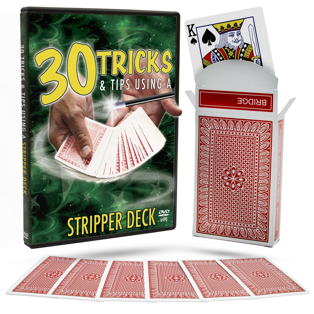 Magic Makers 30 Tricks & Tips with a Stripper Deck DVD, Includes Special Tapered Deck