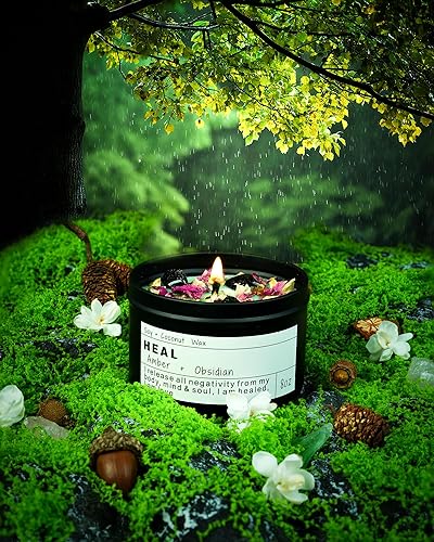 Miniatura 4 de Vela de energía de cristal de obsidiana, protección de la salud del aura para la salud, chakra ámbar báltico, cuidado personal mágico, apoyo