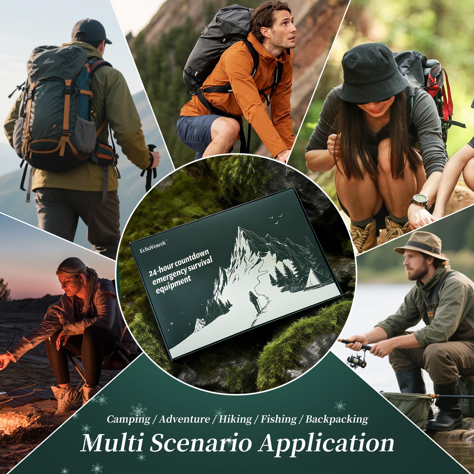 Calendario Dell'Avvento Survival Tools 2025 – 24 Strumenti Da Campeggio In Metallo, Carta E Corda, Regalo Per Uomini E Donne