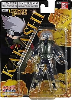 BANDAI Ultimate Legend Naruto Action Figure | Kakashi Hatake Anime Figure | 12cm Naruto Figure, Strong Joints, Collectible Anime Toy | Naruto Themed Anime Gifts