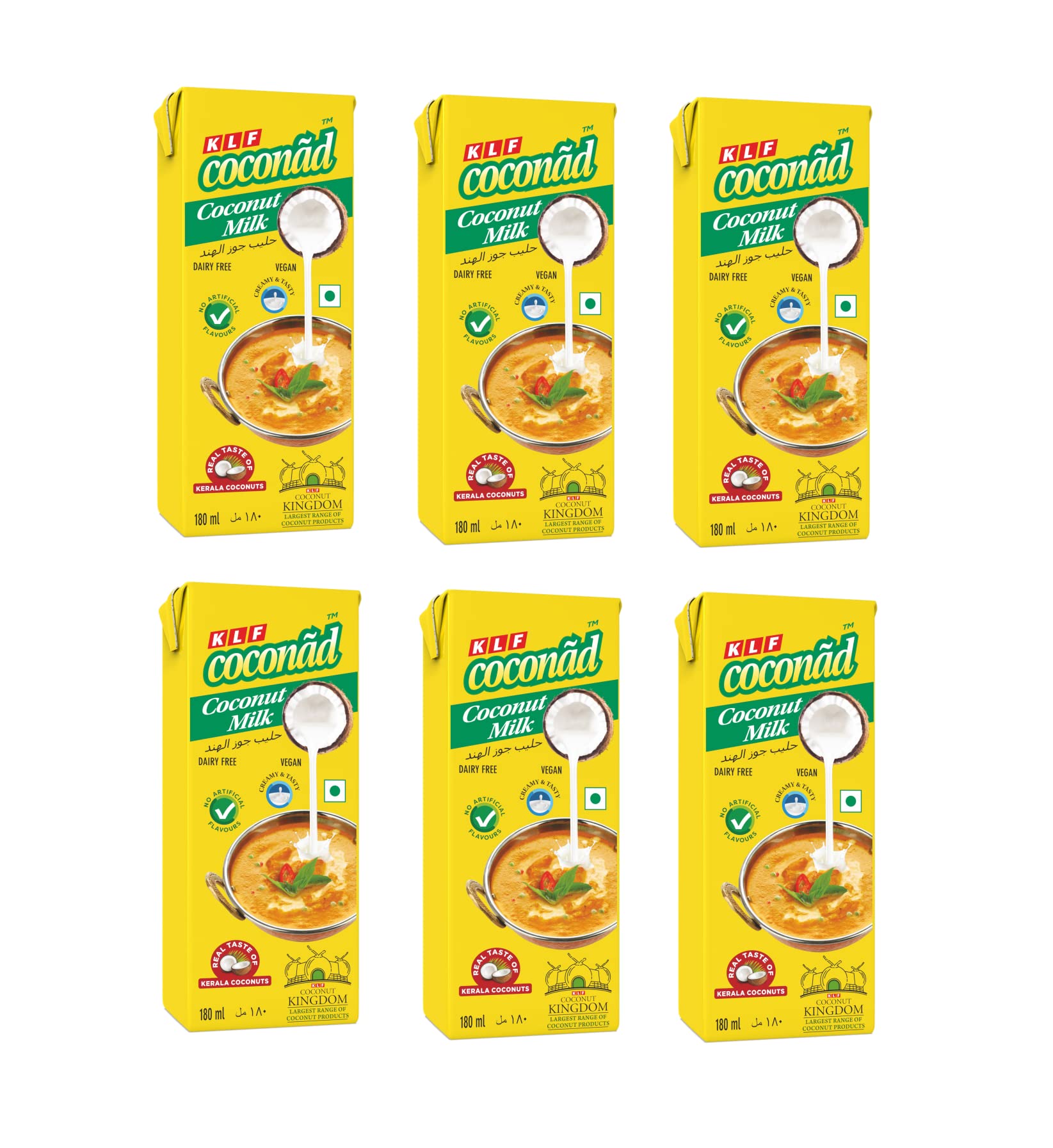 KLF Coconad Coconut Milk (Vegan) 180ml (Pack of 6) (B09FZLB84Z) Amazon Price History, Amazon Price Tracker