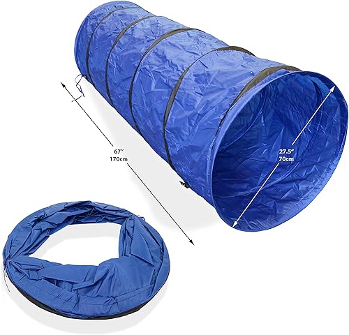 Miniatura 3 de Hampton Rose Co. Kit de entrenamiento de agilidad para perros  Carrera de obstáculos para mascotas, equipo de competencia para razas grandes y