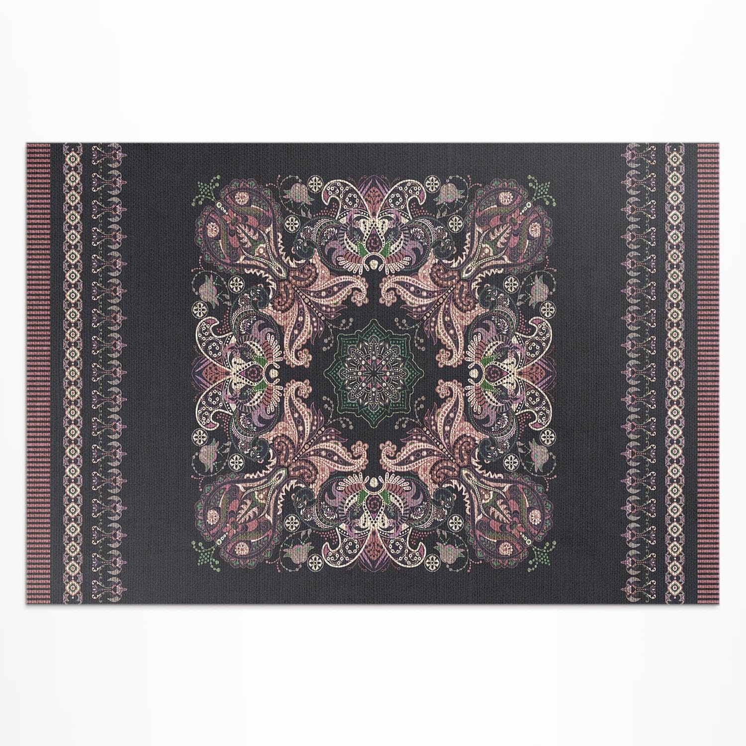 Tapis extérieur orné élégant en PVC de qualité supérieure pour terrasse 60x90