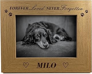Red Ocean Never Forgotten Pet Memorial Photo Frame Personalised Dog Memorial Gift For Family Pet Memorial Gift Keepsake
