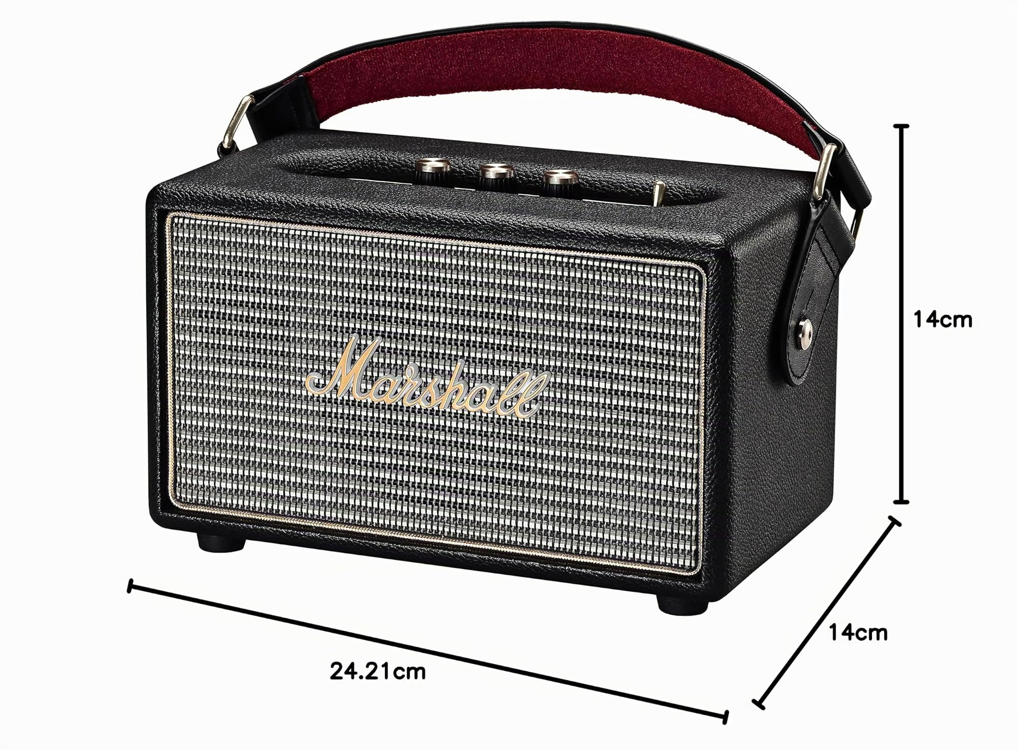 Marshall Speaker Kilburn Portatile a Batteria Bluetooth per MP3/Smartphone, Nero