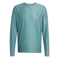 adidas Uomo Own The Run Long Sleeve Tee, Preloved Teal