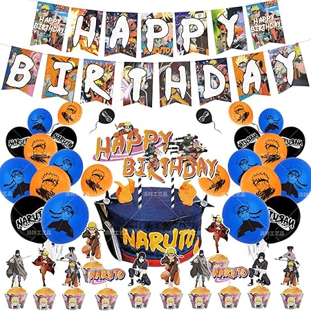 Haikyuu Lot De 24 Decorations De Fete D Anniversaire Pour Gateaux Comprenant 1 Banniere 1 Grande Decoration De Gateau 24 Decorations Pour Cupcakes 24 Ballons Pour Fans Amazon Fr Cuisine Et Maison