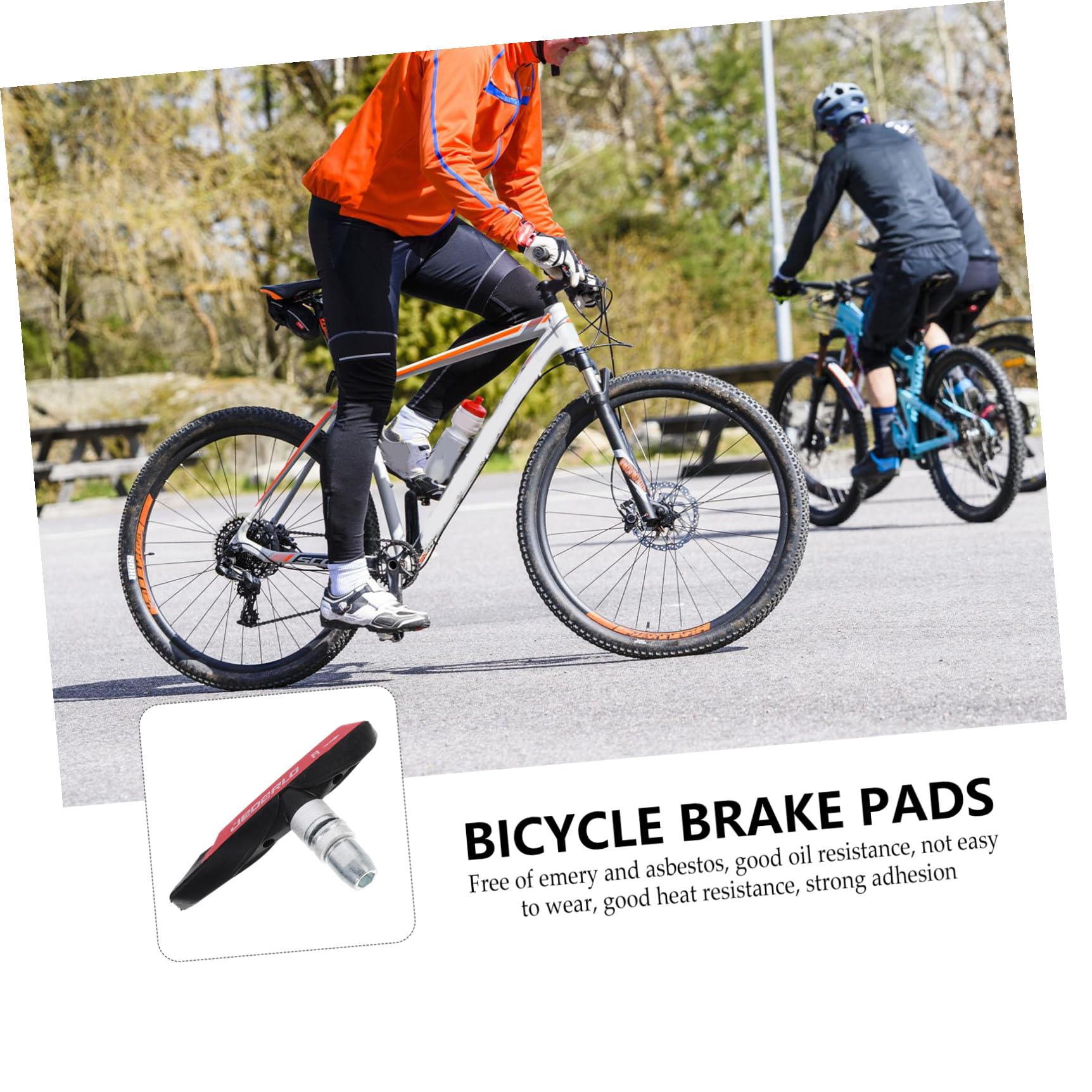 HANABASS Pastiglie dei Freni della Bicicletta Attrezzi del Freno Blocco Freno Bici Ceppi Freno per Mountain Bike Bicicletta in Feltro Blocco Freno Ciclistico Gomma Vergine Black