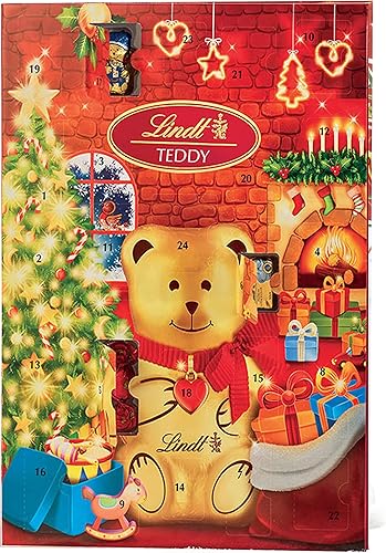 Christmas Lindt Lindor Teddy Advent Calendar, 172 gm