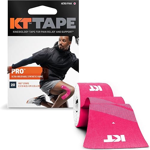 Miniatura 1 de KT Tape Pro - Cinta deportiva terapéutica de kinesiología sintética 20 tiras precortadas 10 pulgadas