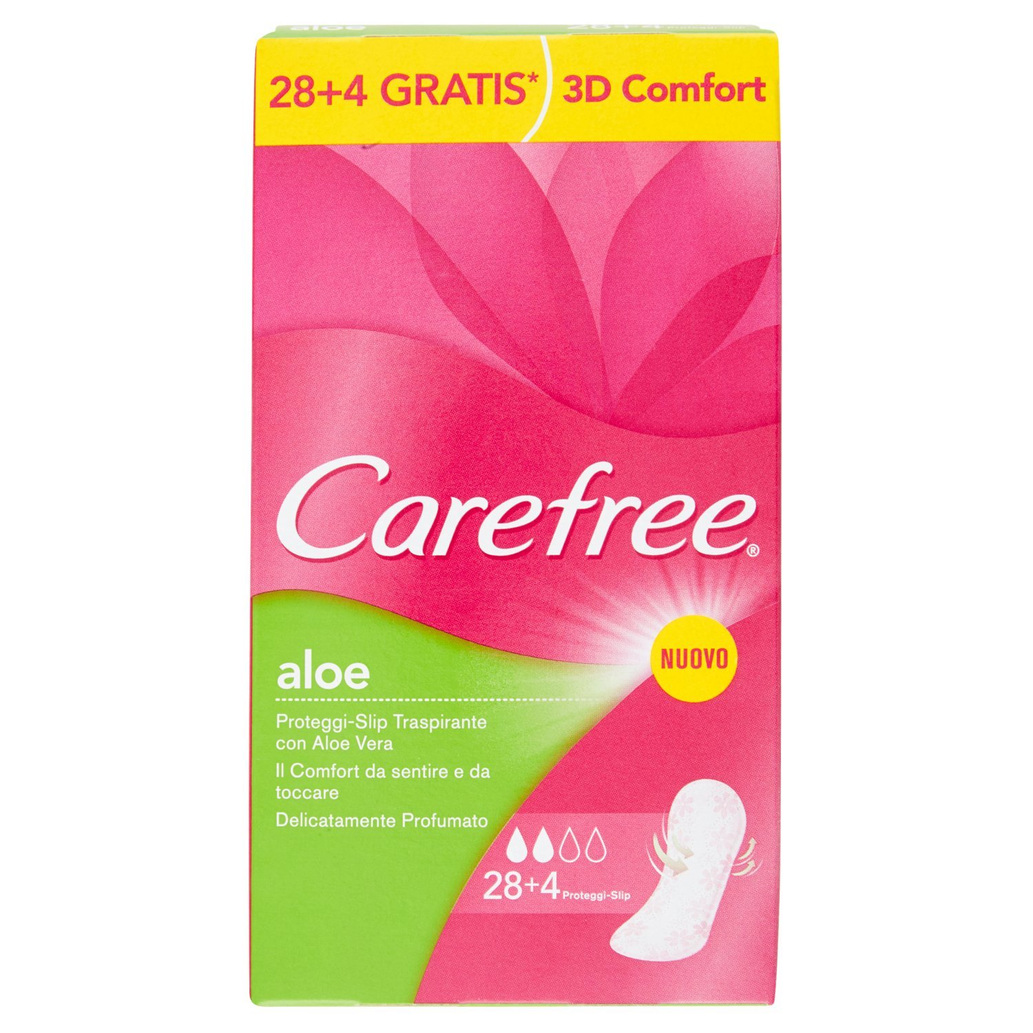 Carefree cotton feel normal Aloe Vera - 30 Pieces