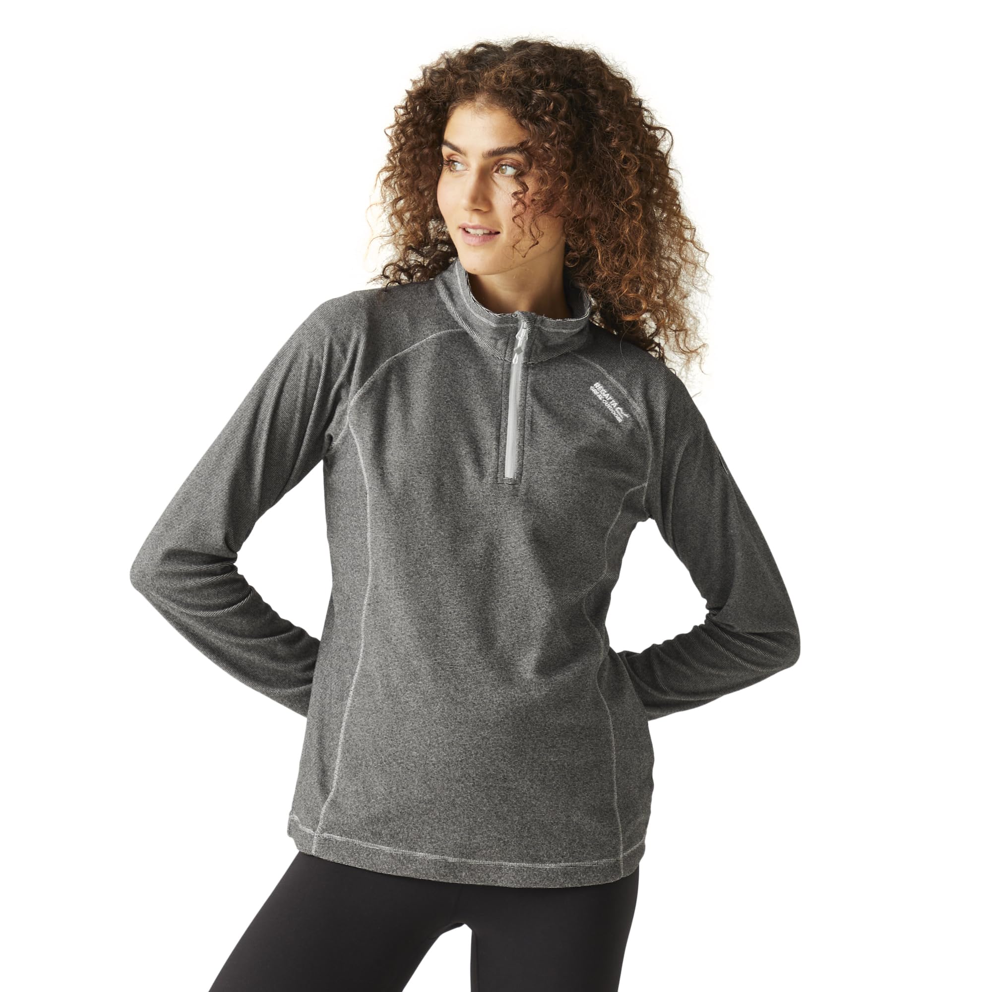 Regatta (12 Uk, Dark Light Steel) Great Outdoors Womens/Ladies Montes Half Zip Fleece Top Multicoloured